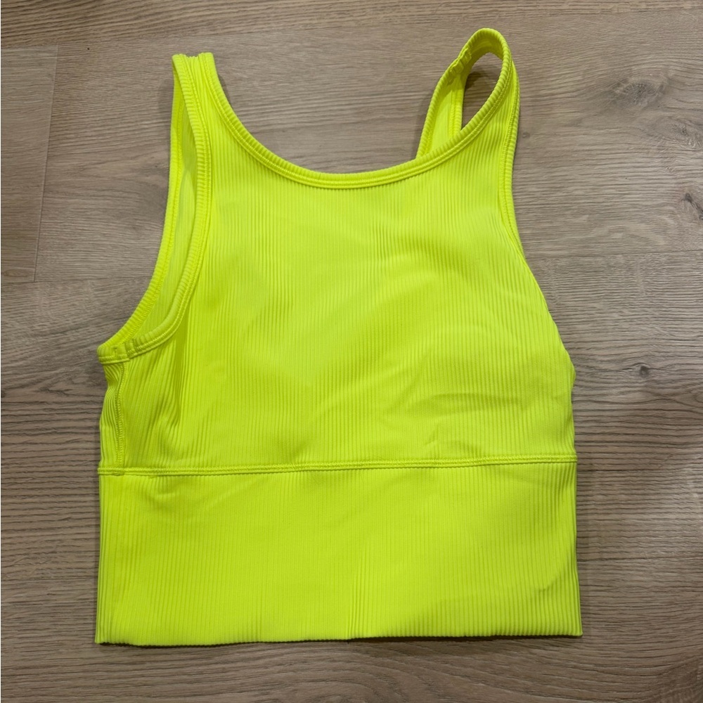 Lululemon Athletica Bright Yellow Ribbed Tank